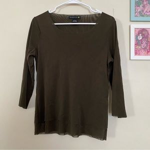 Babette Sheer Blouse 3/4 Sleeves